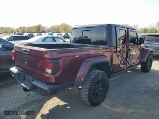2021 Jeep Gladiator Willys with VIN 1C6HJTAGXML590037, listed as a Copart auction lot 77771864 with 92,087 mi miles and Salvage Title. Bid and sale history available at carsss.com. Image 3.