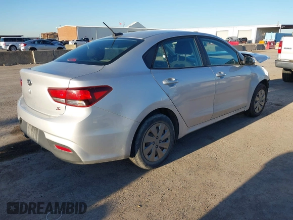 2020 Kia Rio S with VIN 3KPA24AD4LE355322, listed as a IAAI auction lot 40914015 with 50,056 mi miles. Bid and sale history available at carsss.com. Image 4.