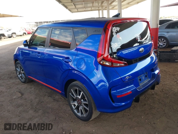 2021 Kia Soul GT-Line with VIN KNDJ63AU6M7740302, listed as a IAAI auction lot 41436817 with 42,182 mi miles and . Bid and sale history available at DreamBid. Image 3.