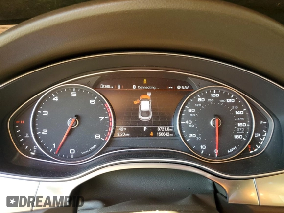 2015 Audi A7 Premium Plus with VIN WAUWGAFC2FN004203, listed as a Copart auction lot 47918255 with 156,642 mi miles and Clean title. Bid and sale history available at DreamBid. Image 9.