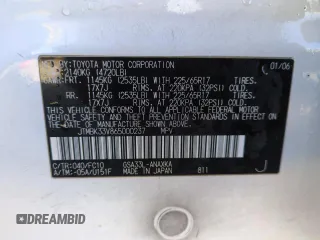 2006 Toyota RAV4 with VIN JTMBK33V865000237, listed as a Copart auction lot 88046925 with 154,724 mi miles and Salvage Title. Bid and sale history available at carsss.com. Image 12.