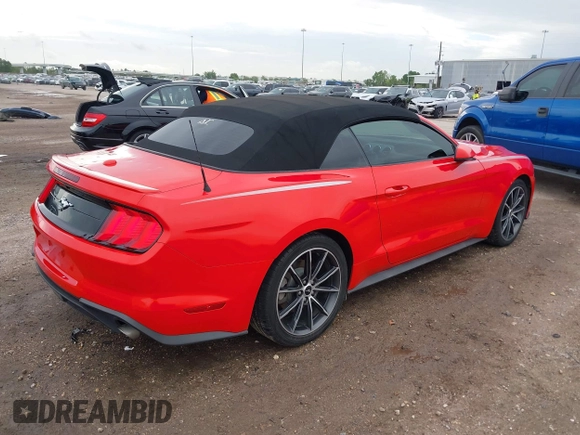 2018 Ford Mustang EcoBoost Premium with VIN 1FATP8UH3J5124720, listed as a IAAI auction lot 41897301 with 83,392 mi miles and . Bid and sale history available at carsss.com. Image 4.
