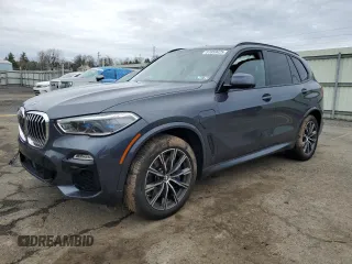2021 BMW X5 xDrive45e with VIN 5UXTA6C08M9H34879, listed as a Copart auction lot 51859425 with 0 mi miles and Salvage Title. Bid and sale history available at carsss.com. Image 1.