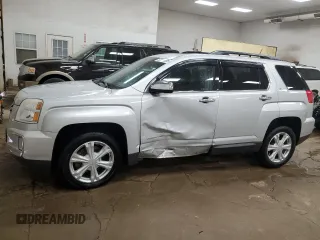 2017 GMC Terrain SLE z VIN 2GKALNEK3H6317880, wystawiony jako Copart lot #53696885 z przebiegiem 104 480 mil mil oraz Czysty tytuł • Clean title. Historia ofert i sprzedaży dostępna na DreamBid. Obrazek 1.