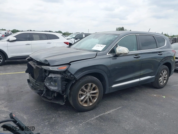 2019 Hyundai Santa Fe SE with VIN 5NMS23AD1KH067456, listed as a IAAI auction lot 41867362 with 105,236 mi miles. Bid and sale history available at carsss.com. Image 18.