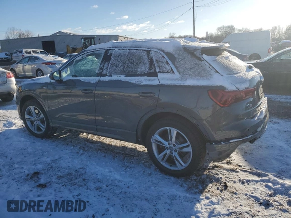 2019 Audi Q3 S line Premium Plus with VIN WA1EECF37K1082746, listed as a Copart auction lot 86808884 with 43,252 mi miles and Salvage Title. Bid and sale history available at carsss.com. Image 2.