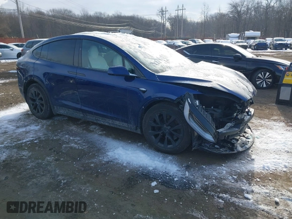 2022 Tesla Model X Plaid z VIN 7SAXCBE69NF343318, wystawiony jako IAAI lot #41387403 z przebiegiem Nie podano mil oraz . Historia ofert i sprzedaży dostępna na DreamBid. Obrazek 1.