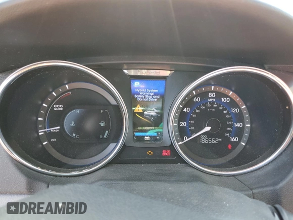 2012 Hyundai Sonata Hybrid z VIN KMHEC4A43CA047569, wystawiony jako Copart lot #57174535 z przebiegiem 186 562 mil mil oraz Czysty tytuł • Clean title. Historia ofert i sprzedaży dostępna na DreamBid. Obrazek 9.