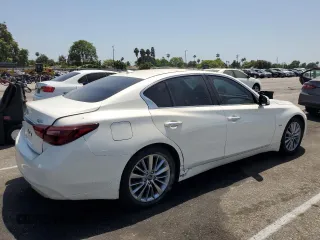 2018 Infiniti Q50 Luxe with VIN JN1EV7APXJM350096, listed as a Copart auction lot 59754334 with 46,798 mi miles and Salvage title. Bid and sale history available at DreamBid. Image 3.