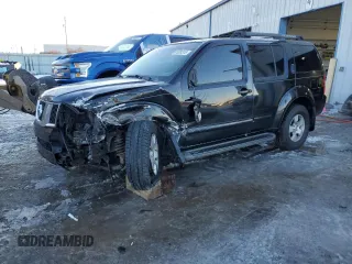 2007 Nissan Pathfinder SE with VIN 5N1AR18WX7C637863, listed as a Copart auction lot 41924315 with 196,302 mi miles and Salvage Title. Bid and sale history available at carsss.com. Image 1.