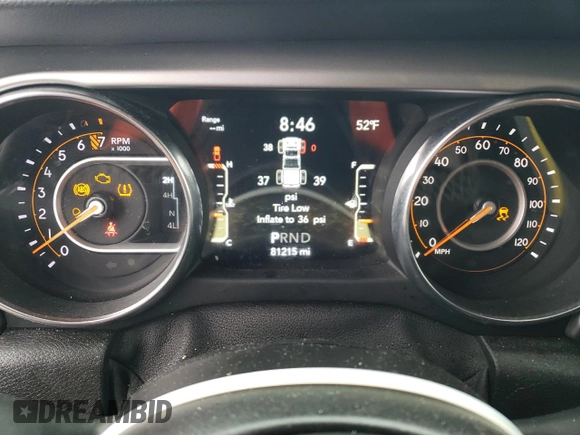 2021 Jeep Gladiator Willys with VIN 1C6HJTAG1ML519776, listed as a Copart auction lot 47517575 with 81,215 mi miles and Salvage title. Bid and sale history available at DreamBid. Image 9.