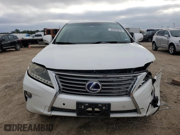 2014 Lexus RX 450h with VIN JTJZB1BA7E2413880, listed as a Copart auction lot 44543315 with 119,351 mi miles and Salvage title. Bid and sale history available at DreamBid. Image 5.