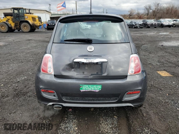 2014 FIAT 500 Sport with VIN 3C3CFFBR7ET267631, listed as a Copart auction lot 82002614 with 65,209 mi miles and Salvage Title. Bid and sale history available at carsss.com. Image 6.
