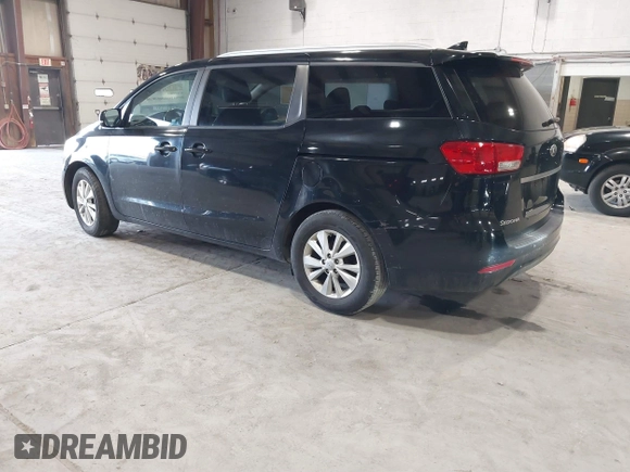 2016 Kia Sedona LX with VIN KNDMB5C10G6209405, listed as a IAAI auction lot 41849437 with 190,141 mi miles. Bid and sale history available at carsss.com. Image 3.