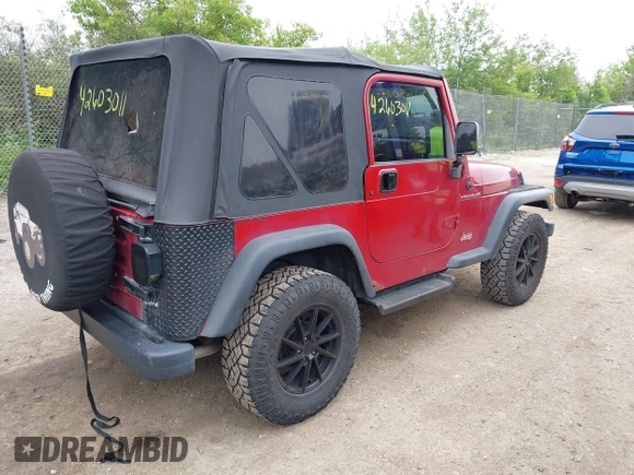 1999 Jeep Wrangler SE with VIN 1J4FY29P2XP459525, listed as a IAAI auction lot 42603011 with 258,297 mi miles and . Bid and sale history available at DreamBid. Image 4.