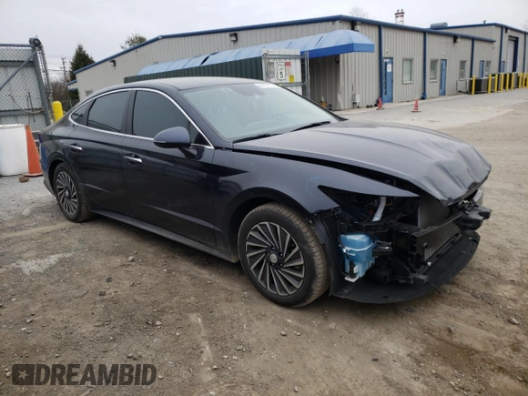 2020 Hyundai Sonata Hybrid Ultimate with VIN KMHL34JJ6LA015602, listed as a Copart auction lot 44443473 with 54,820 mi miles. Bid and sale history available at carsss.com. Image 4.