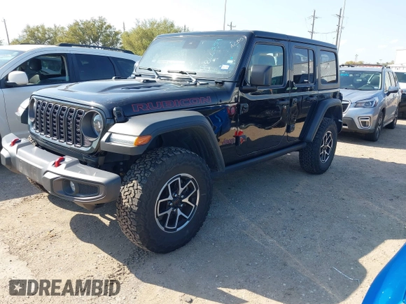 2024 Jeep Wrangler Rubicon with VIN 1C4PJXFG2RW276330, listed as a IAAI auction lot 41866339 with 23,168 mi miles. Bid and sale history available at carsss.com. Image 18.