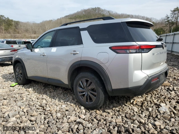2023 Nissan Pathfinder SV with VIN 5N1DR3BC8PC243303, listed as a Copart auction lot 45817675 with 48,288 mi miles and Salvage Title. Bid and sale history available at carsss.com. Image 2.