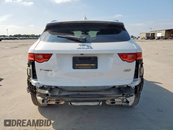 2019 Jaguar F-Pace 25t Premium with VIN SADCJ2FX3KA397408, listed as a Copart auction lot 59347685 with 19,340 mi miles and Salvage title. Bid and sale history available at DreamBid. Image 6.