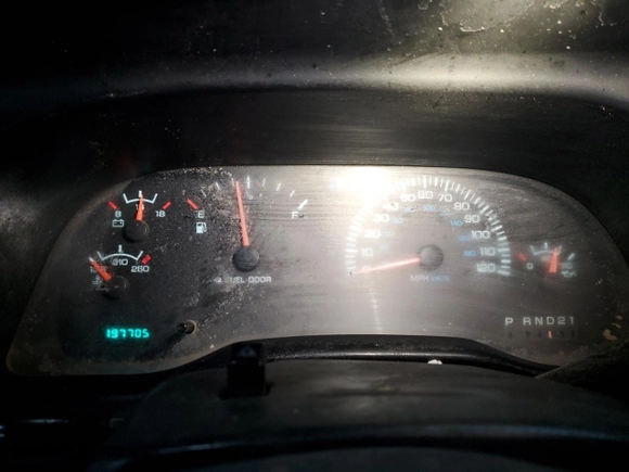 1999 Dodge Ram 1500 with VIN 3B7HC16Y0XM505489, listed as a Copart auction lot 44570345 with 197,705 mi miles and Salvage Title. Bid and sale history available at carsss.com. Image 9.