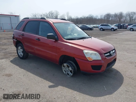 2010 Kia Sportage LX with VIN KNDKGCA39A7709095, listed as a IAAI auction lot 42017606 with 108,774 mi miles and . Bid and sale history available at carsss.com. Image 1.