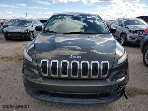 2015 Jeep Cherokee Sport with VIN 1C4PJLAB3FW553860, listed as a Copart auction lot 45286625 with 137,951 mi miles and Salvage Title. Bid and sale history available at carsss.com. Image 5.