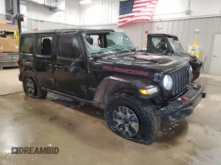 2018 Jeep Wrangler Unlimited Rubicon z VIN 1C4HJXFG0JW113054, wystawiony jako Copart lot #55884355 z przebiegiem Nie podano mil oraz Szkoda całkowita • Salvage title. Historia ofert i sprzedaży dostępna na DreamBid. Obrazek 4.