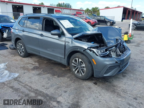 2024 Volkswagen Tiguan S с VIN 3VVRB7AX5RM120314, выставлен на аукционе IAAI как лот 42016531 с пробегом 11 373 миль миль и . История ставок и продаж доступна на DreamBid. Изображение 1.