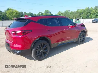 2021 Chevrolet Blazer RS with VIN 3GNKBERS2MS503863, listed as a IAAI auction lot 42424635 with 76,040 mi miles and . Bid and sale history available at DreamBid. Image 4.