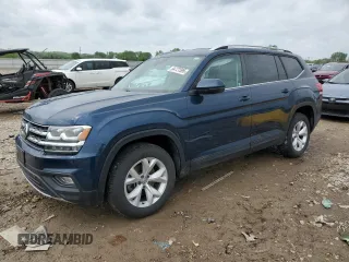 2018 Volkswagen Atlas SE with VIN 1V2DP2CA1JC592679, listed as a Copart auction lot 54727595 with 143,310 mi miles and Salvage title. Bid and sale history available at DreamBid. Image 1.