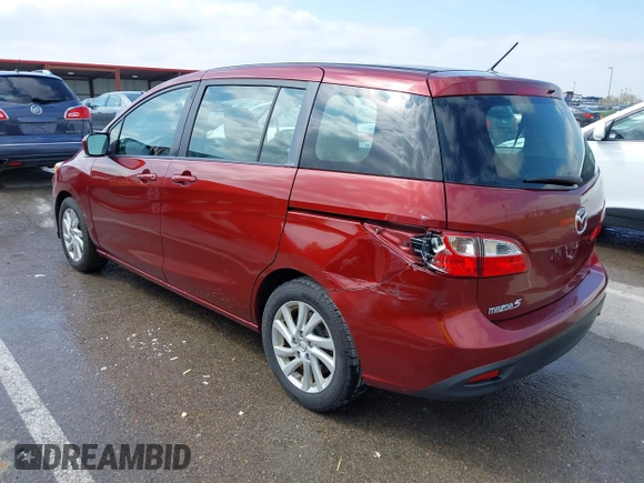 2012 Mazda 5 Sport with VIN JM1CW2BL9C0107471, listed as a IAAI auction lot 42021285 with 104,851 mi miles. Bid and sale history available at carsss.com. Image 3.