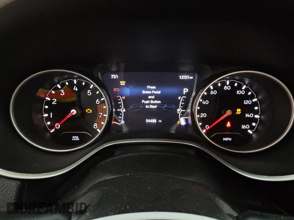 2018 Jeep Compass Sport z VIN 3C4NJDAB1JT306171, wystawiony jako Copart lot #55169745 z przebiegiem 54 489 mil mil oraz Czysty tytuł • Clean title. Historia ofert i sprzedaży dostępna na DreamBid. Obrazek 9.