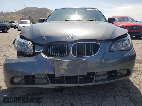 2007 BMW 5 Series 525i with VIN WBANE53547CW67591, listed as a Copart auction lot 57466285 with 178,700 mi miles and Salvage title. Bid and sale history available at DreamBid. Image 5.