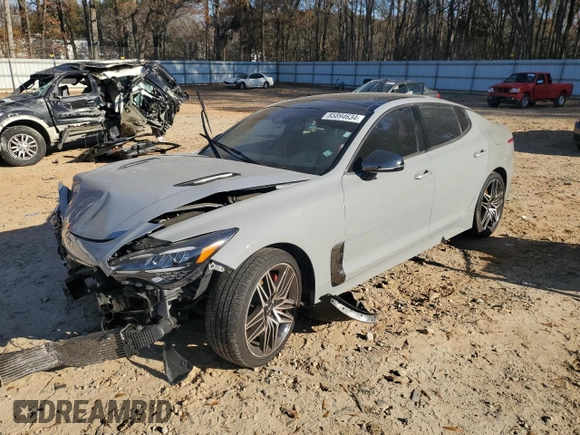 2022 Kia Stinger GT1 with VIN KNAE45LC3N6111026, listed as a Copart auction lot 85894634 with 62,011 mi miles and Salvage Title. Bid and sale history available at DreamBid. Image 1.