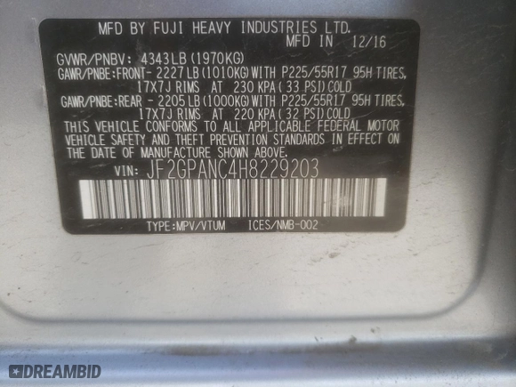 2017 Subaru Crosstrek Limited with VIN JF2GPANC4H8229203, listed as a Copart auction lot 49679975 with 28,318 mi miles and Salvage Title. Bid and sale history available at carsss.com. Image 15.
