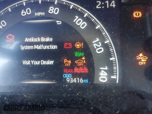 2019 Toyota RAV4 Limited with VIN JTMN1RFV5KD506624, listed as a IAAI auction lot 41657432 with 93,416 mi miles. Bid and sale history available at carsss.com. Image 16.