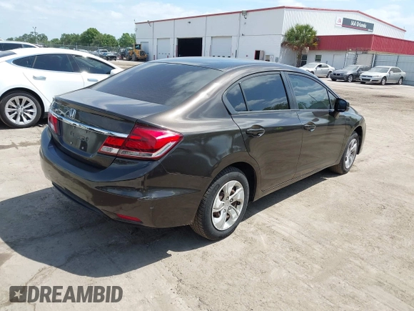 2013 Honda Civic LX with VIN 2HGFB2F54DH511717, listed as a IAAI auction lot 42116495 with 112,898 mi miles and . Bid and sale history available at DreamBid. Image 4.