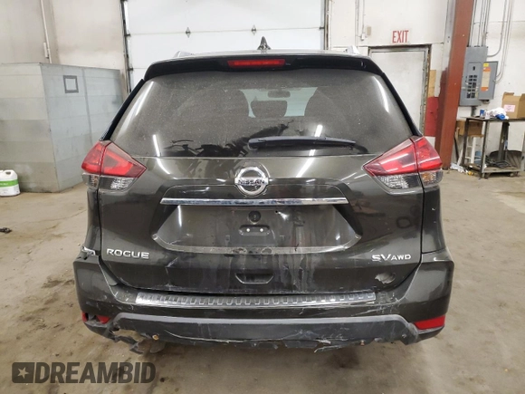 2017 Nissan Rogue SV with VIN KNMAT2MV7HP594800, listed as a Copart auction lot 41645625 with 135,612 mi miles and Salvage Title. Bid and sale history available at DreamBid. Image 6.