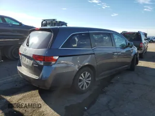 2017 Honda Odyssey SE with VIN 5FNRL5H37HB018616, listed as a Copart auction lot 87174674 with 124,367 mi miles and Salvage Title. Bid and sale history available at carsss.com. Image 3.
