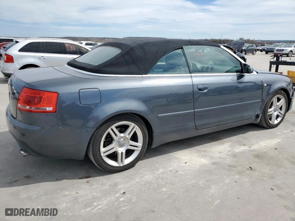 2008 Audi A4 2.0T with VIN WAUAF48H38K009387, listed as a Copart auction lot 49158955 with 97,669 mi miles and Salvage Title. Bid and sale history available at carsss.com. Image 3.
