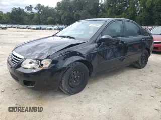 2007 Kia Spectra EX with VIN KNAFE121575466606, listed as a Copart auction lot 72697584 with 91,619 mi miles and Salvage Title. Bid and sale history available at carsss.com. Image 1.