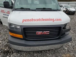 2019 GMC Savana Cargo Van with VIN 1GTW7AFPXK1319936, listed as a Copart auction lot 53840914 with 54,065 mi miles and Salvage Title. Bid and sale history available at carsss.com. Image 12.