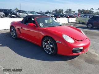 2008 Porsche Boxster S with VIN WP0CB29858U730258, listed as a IAAI auction lot 41718569 with 209,434 mi miles. Bid and sale history available at carsss.com. Image 1.