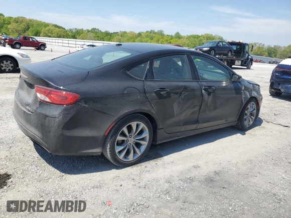 2015 Chrysler 200 S with VIN 1C3CCCBB0FN604457, listed as a Copart auction lot 53078495 with 130,397 mi miles and Salvage Title. Bid and sale history available at carsss.com. Image 3.