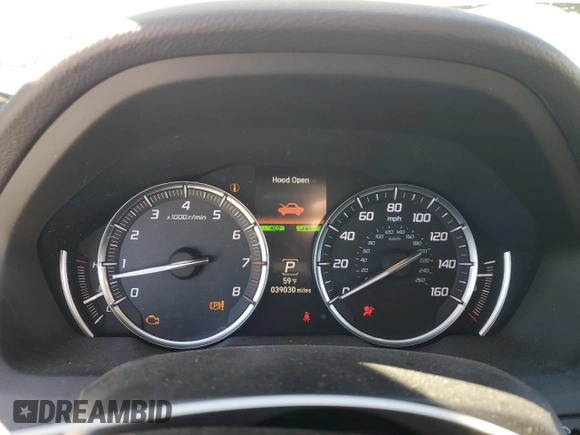 2020 Acura TLX w/Technology Pkg with VIN 19UUB2F47LA001017, listed as a Copart auction lot 87956885 with 39,030 mi miles and Salvage Title. Bid and sale history available at carsss.com. Image 9.