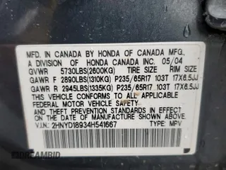 2004 Acura MDX Touring Pkg RES w/Nav with VIN 2HNYD18934H541667, listed as a Copart auction lot 79043004 with 330,128 mi miles and Clean Title. Bid and sale history available at carsss.com. Image 13.