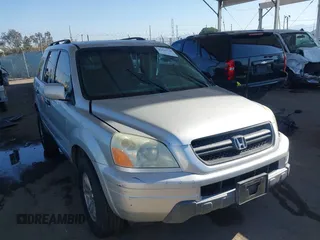 2005 Honda Pilot EX-L z VIN 2HKYF18785H568869, wystawiony jako IAAI lot #42141538 z przebiegiem Nie podano mil oraz . Historia ofert i sprzedaży dostępna na DreamBid. Obrazek 1.