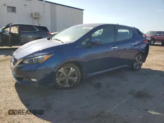 2022 Nissan LEAF SV with VIN 1N4AZ1CV8NC551358, listed as a Copart auction lot 63689955 with 34,445 mi miles and Salvage title. Bid and sale history available at DreamBid. Image 1.
