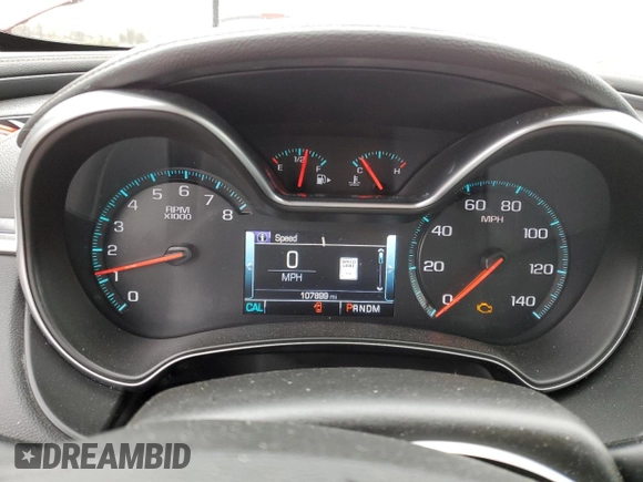 2018 Chevrolet Impala Premier with VIN 2G1125S33J9170355, listed as a Copart auction lot 51070625 with 107,899 mi miles and Salvage Title. Bid and sale history available at DreamBid. Image 9.