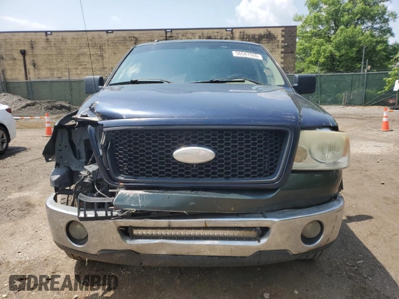 2006 Ford F-150 XLT with VIN 1FTPX12526NA21906, listed as a Copart auction lot 56587555 with 204,039 mi miles and Salvage title. Bid and sale history available at DreamBid. Image 5.